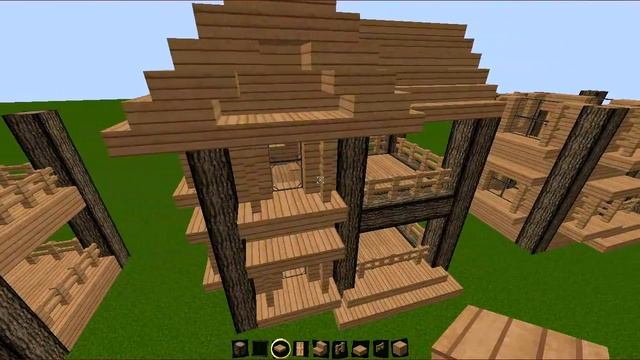 Как построить маленький 2 этажный дом в Minecraft. смотреть онлайн
