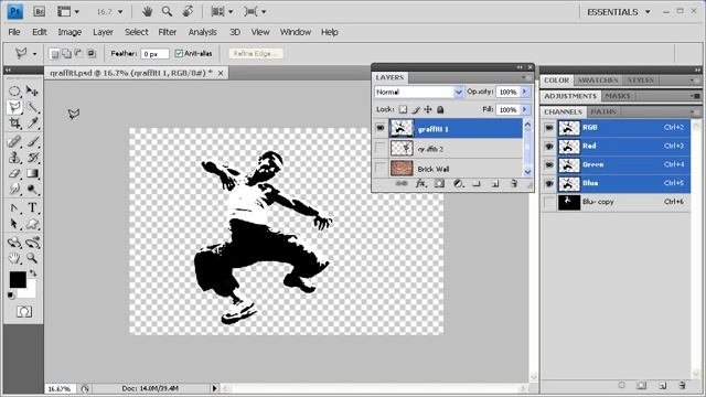 2.1 Making Graffiti Art: Adobe Photoshop CS4 Video смотреть онлайн