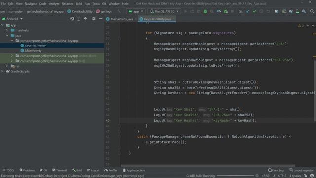How to get SHA 1 , SHA 256 , Key Hash , Key Hashes in Android Studio смотреть онлайн
