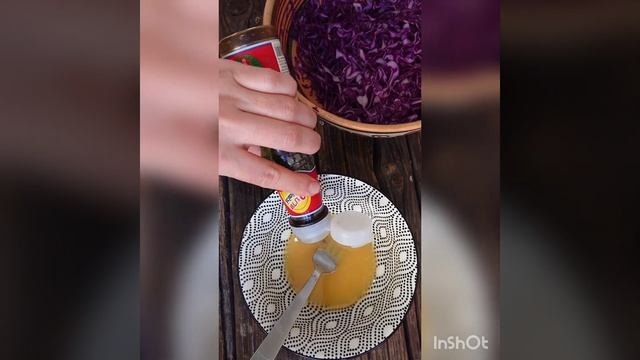 Свежий, лёгкий салатик из красной капусты! #витаминный #домашняя #просто смотреть онлайн