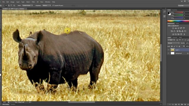 Photoshop CS6 Content Aware Patch Tool смотреть онлайн