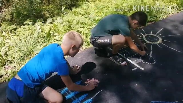 Рисунки мелом на асфальте!!! смотреть онлайн