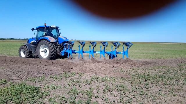 Плуг Lemken Euro Opal 5+1 New Holland 7060 КФХ Субботиных смотреть онлайн