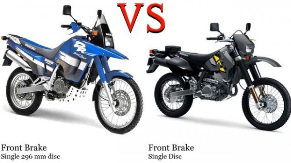 Suzuki DR 800 vs Suzuki DR Z 400 Test specification comparison