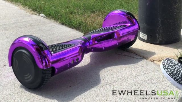 eWheelsUSA - 6.5" Chrome Purple Flash Wheels Hoverboard! смотреть онлайн