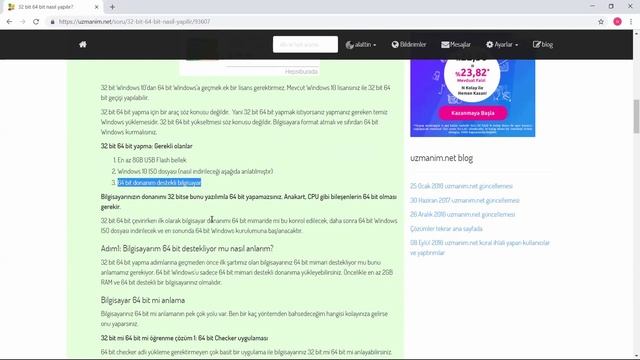 32 bit 64 bit yapma - Windows 10 смотреть онлайн