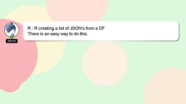 R : R creating a list of JSON's from a DF смотреть онлайн
