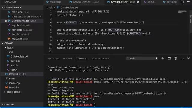 Learn CMake by real example (tutorial 2, find_packages, shared link vs static link) смотреть онлайн