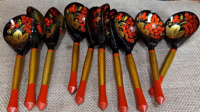 Деревянная ложка Хохлома смотреть онлайн