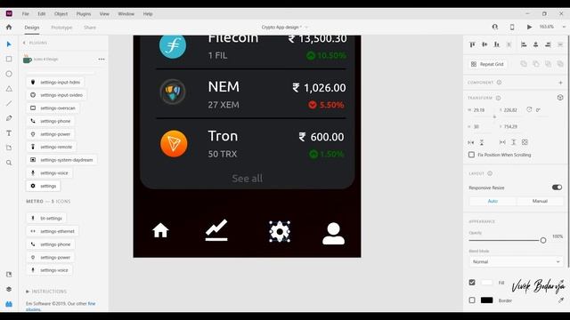 Cryptocurrency application design | UI/UX | Adobe XD | Part 1 ??? смотреть онлайн