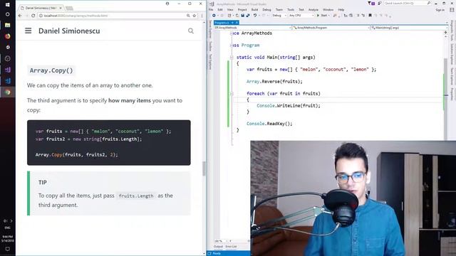 TOP 10 C# Array Methods (Beginner Tutorial) смотреть онлайн