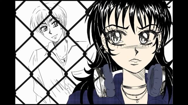 Original characters from my manga "Time to Live" - sketch in Ibis Paint on android tablet timelapse смотреть онлайн