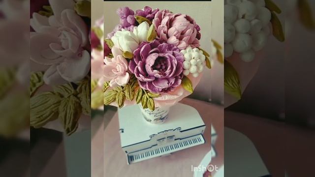 букет пионов, зефирные цветы, зефирный букет, зефирная флористика, цветы из зефира,букет из зефира смотреть онлайн