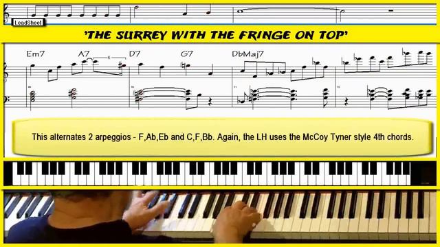 'The Surrey With The Fringe On Top' - jazz piano tutorial смотреть онлайн