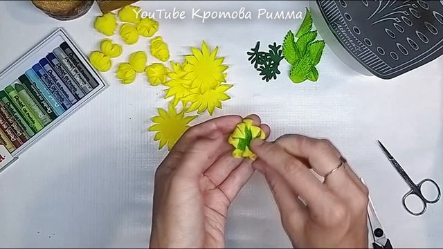 Хризантемы из фоамирана легко и просто!!! смотреть онлайн