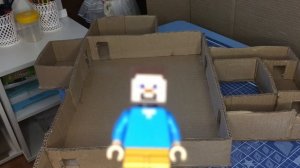 Пиццерия фнаф из картона для нуба из Майнкрафт!