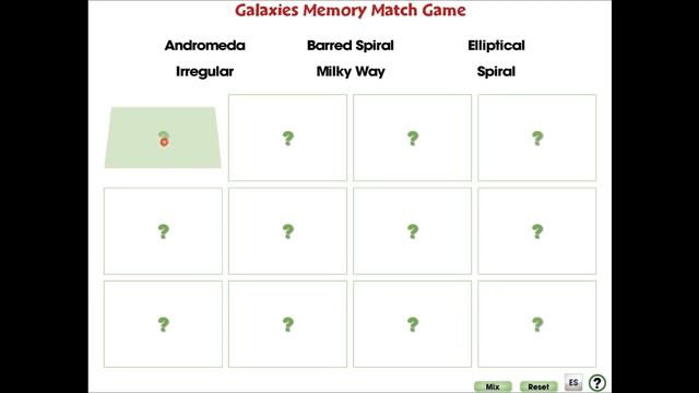 CC7558 Galaxies & The Universe: Memory Match Game Mini V1.1 смотреть онлайн