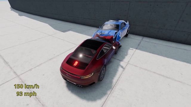 Porsche Carrera 911 vs Dodge Challenger Crash Test смотреть онлайн