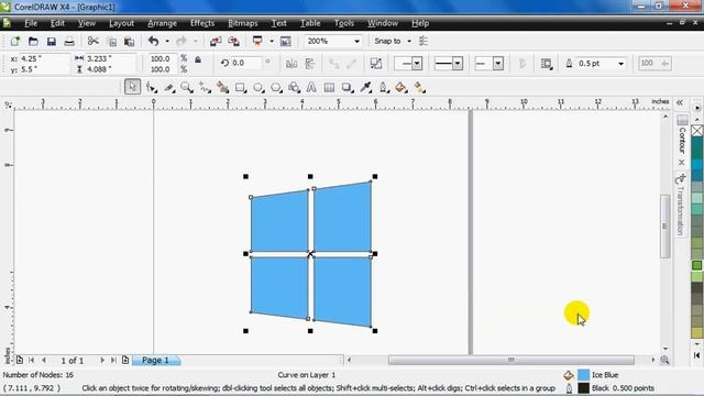 Tutorial corelDraw - desain logo windows 8 смотреть онлайн