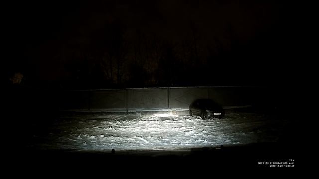 XPX-G575 съемка в полной темноте с фарами и без