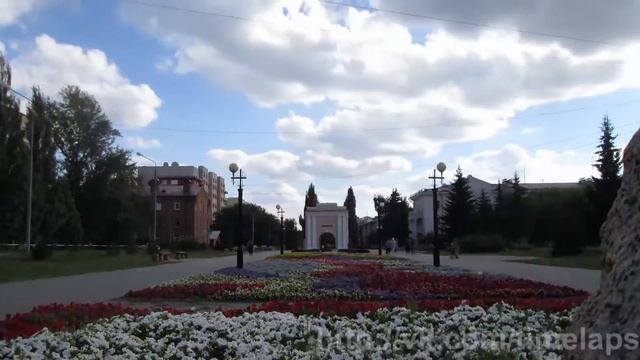 #timelapse55 Time Lapse Омск Тарские ворота фонтан улица тарская timelapse смотреть онлайн