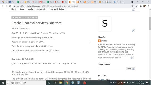My stock purchase: Oracle Financial Services Software смотреть онлайн