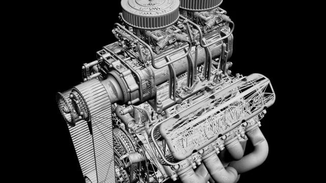 3D Model Of Chevrolet Big Block V8 Engine With Blower Review