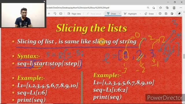 list operations | slicing of list | python revision tour 2 | class 12 | CS/IT | aditya смотреть онлайн