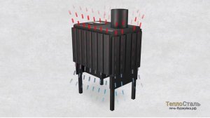 Буржуйка ТеплоСталь 3D-визуализация