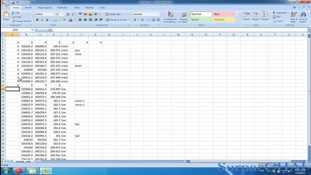 Surpac 6.2 Tutorial 1.4 (English) : MS Excel CSV to Surpac STR смотреть онлайн