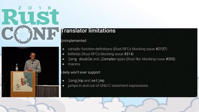 RustConf 2018 - C2Rust: Migrating Legacy Code to Rust by Per Larsen смотреть онлайн