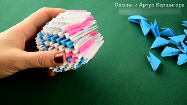 Как сделать вазочку карандашницу из бумаги ✿ Модульное оригами смотреть онлайн