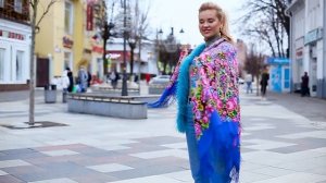 Платок шерстяной с шелковой бахромой "Когда поёт сердце", вид 13, 146x146 см