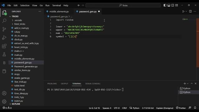 Create Password Generator using python | Python Password Generator | python basic tips and tricks смотреть онлайн