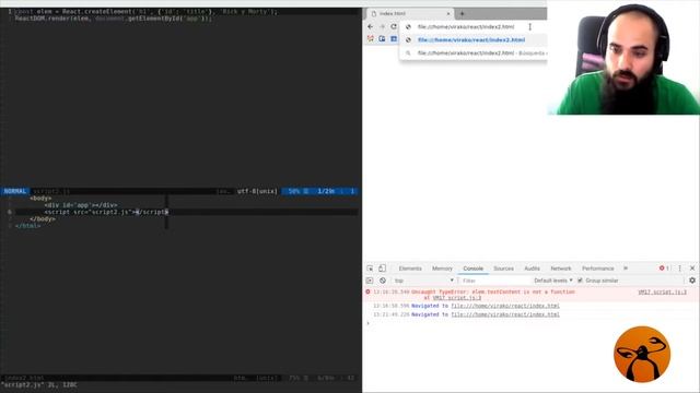Manejo del DOM con React смотреть онлайн