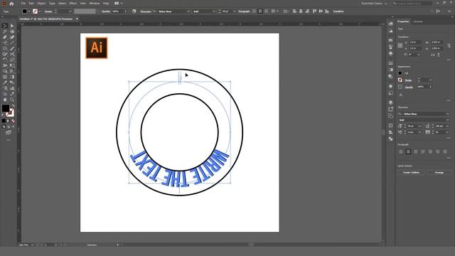 Wrap Text Around The Circle In Illustrator | Adobe Illustrator Tutorial