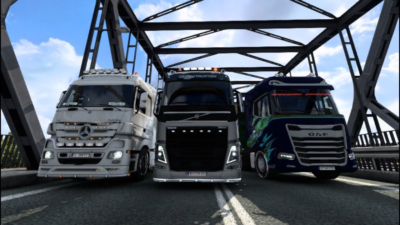 Конвой Euro Truck Simulator 2. #eurotrucksimulator2 #конвой
