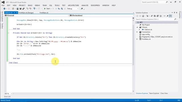 ATT MANAGEMENT - Create Class Error To Write Logs And Send By Email USING VB.NET смотреть онлайн