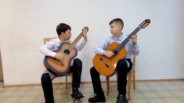 Дуэт гитаристов. Ладысенко Дмитрий, Лущаев Мирослав. Е. Поплянова "Колыбельная Луны". смотреть онлайн