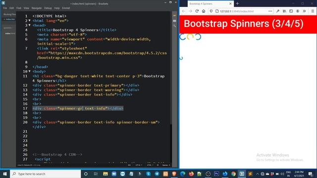 Bootstrap Spinners | Bootstrap Tutorials | Bootstrap 3 4 and Bootstrap 5 смотреть онлайн