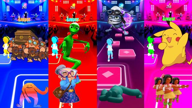 Tiles Hop EDM Rush - Coffin Dance | Alien | Crazy Frog | Pikachu | Tiles Hop