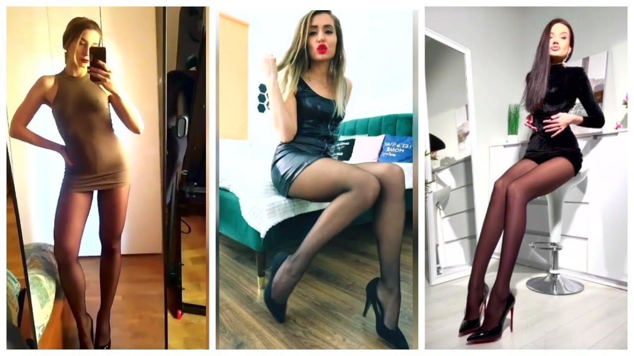 Sexy Nylon Pantyhose Legs Girls TikTok Collection #26 | Девушки в Чулках и Колготках из ТикТока