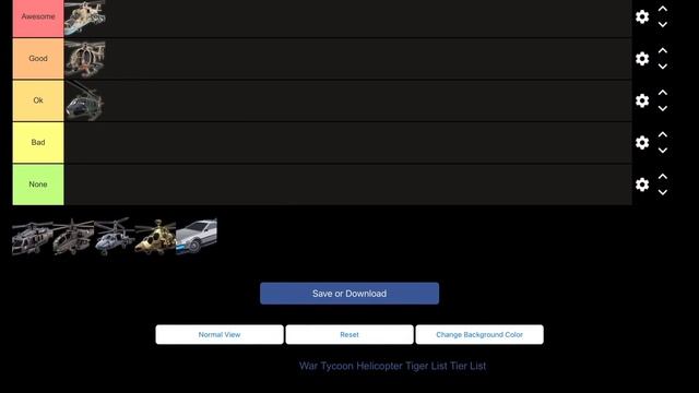 War Tycoon Helicopter Tier List! (Roblox War Tycoon) смотреть онлайн