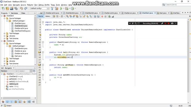 Chatting dengan menggunakan Java RMI смотреть онлайн
