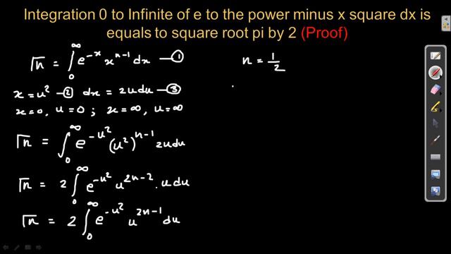 Integration 0 to Infinite of e to the power minus x square dx @derivewithsoumya смотреть онлайн