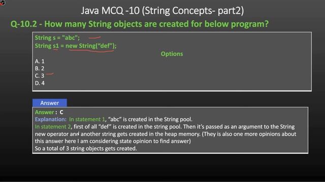 Java MCQ-10 String based java interview question answers- part2 смотреть онлайн