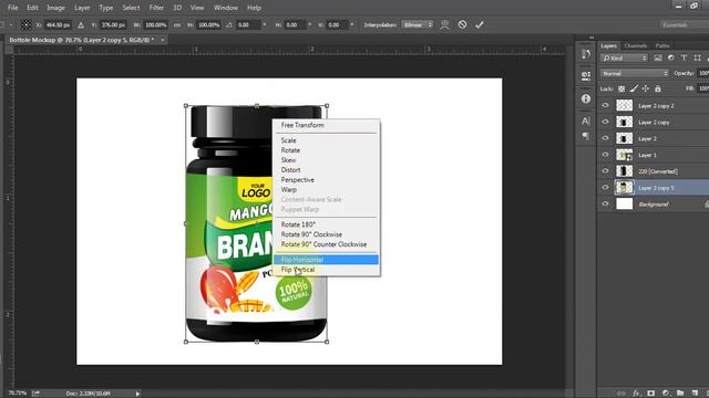 How to create a product labels to product mockup is very easy in Photoshop смотреть онлайн