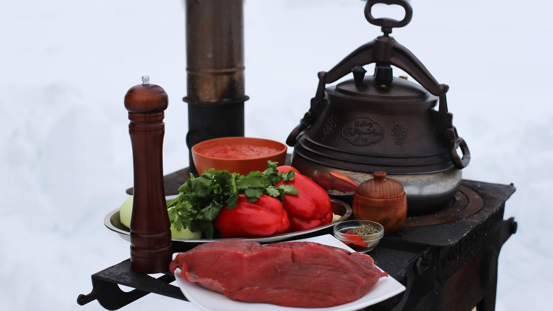 Чашушули. Рецепт грузинской кухни в афганском казане. смотреть онлайн