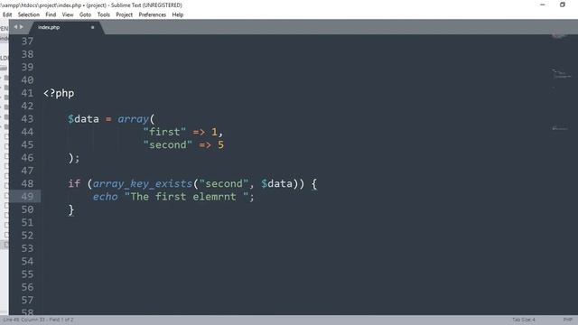 PHP Array Functions -12 (array_key_exists()) смотреть онлайн