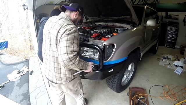 ARB Bull Bar Bumper Install - 100 Series Land Cruiser Overland Rig Build смотреть онлайн